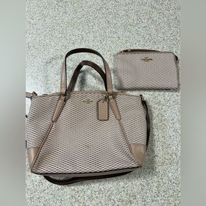 Coach Mini Kelsey Satchel and Corner Zip Wristlet